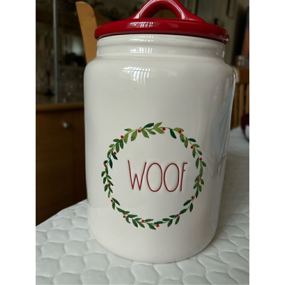 Woof Treat Canister Rae Dunn